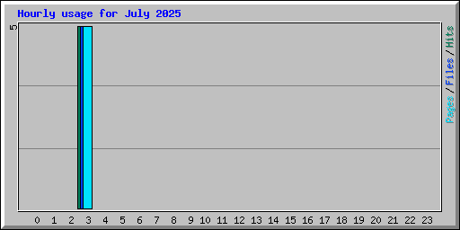 Hourly usage for July 2025