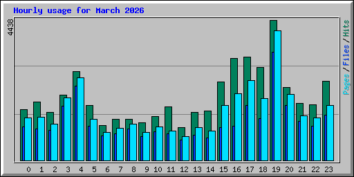 Hourly usage for March 2026