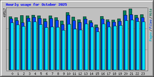 Hourly usage for October 2025
